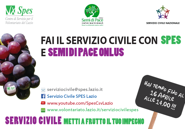 fai il servizio civile con SPES e SEMI DI PACE ONLUS