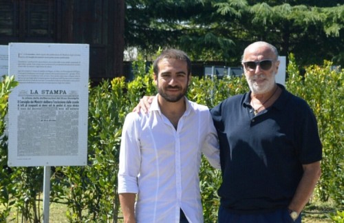 Da sinistra Simone Sctaglini, responsabile del progetto Labirinto della Memoria, e Israel Cesare Moscati, regista